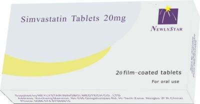 중국 약 대리인 구두 약물, Simvastatin 20 mg 정제를 낮추는 지질 판매용