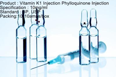 China Vitamin K1 Phylloquinone Small Volume Injection 10mg / 1ml for sale