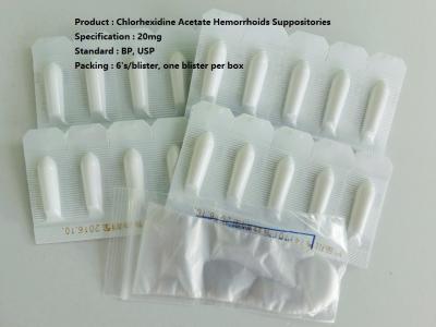 China Chlorhexidine-Azetat Hemorrhoid-Zäpfchen, rektales Zäpfchen zu verkaufen