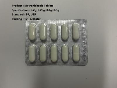 중국 Metronidazole는 0.2g를, 0.25g, 0.4g의 0.5g 구두 약물 메모장에 기입합니다 판매용