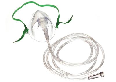 China PVC Disposable Medical Device Simple Oxygen Mask Transparent Color for sale