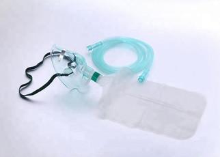 China Clear Non Rebreather Oxygen Mask / PVC Oxygen Face Mask With Reservoir Bag for sale