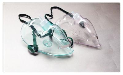 China Tranparent / Green Disposable Medical Device Nebulizer Oxygen Mask With Tube for sale