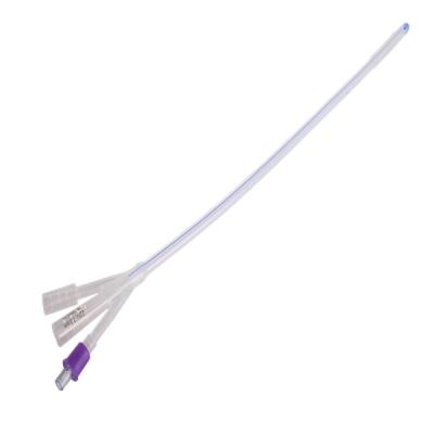 China Fr 06 Fr 26 Silicone 3 Way Foley Catheter Disposable Medical Device for sale