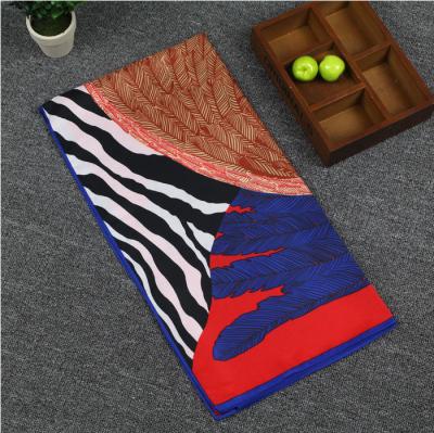 China Elegant Zebra Patterned Digital Printing Silk Scarves Cahmere Wool Scarf for sale