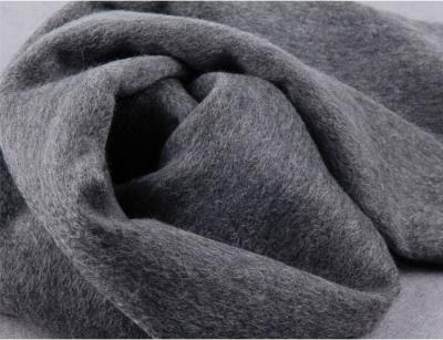 China Classical Grey Dye Plain 100% Wool Scarf Grey Mens Scarf With Fringe for sale