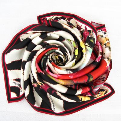 China Multifunctional Custom Made Neck Mulberry Silk Bandana Scarf For Girls for sale