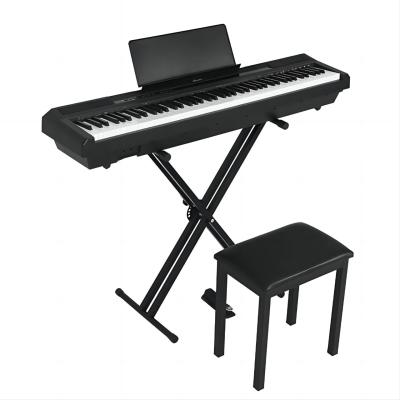 China Piano digital portátil grande negro marco de madera para niños en venta