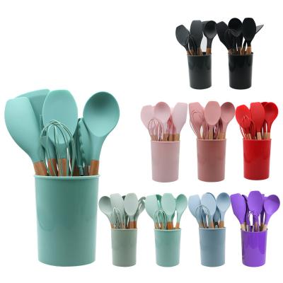 China Viable 12pcs High Quality Multicolor Reusable Home Kitchen Accessories Silicone Cookware Sets for sale