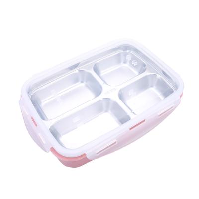 China Amazon Viable Hot Sales Portable Stainless Steel Sealing and Leakproof Bento Lunch Box For Adults and Children for sale