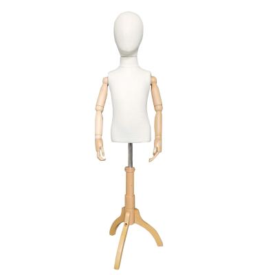 China Other Inspring Custom 4 Year Old Half Body Mannequin With Wooden Arms And Base for sale