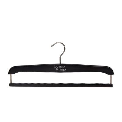 China Inspring Adjustable Custom Non Slip Multi Black Wooden Trouser Towel Hanger for sale