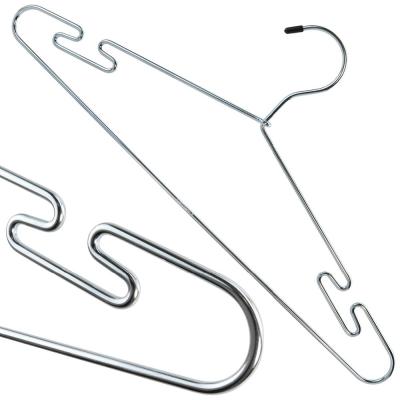 China 2017 Super Strong 4mm Multifunctional Wholesale Hangers Chromed Steel Coat Coat Clothes Suit Hangers for sale