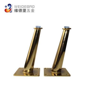 China Modern Tapered Brass Steel Metal Sofa Leg Feet Of Furniture Cabinet Table Furniture Gold Modern Furniture Accessories Chair Support for sale