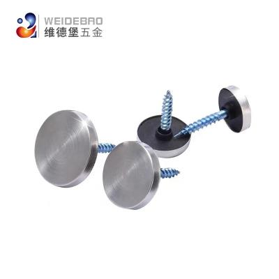 China 18mm Modern Decorative Stainless Steel Mirror Bracket Around Screw Nails Furniture Screws Plastic Cover for sale