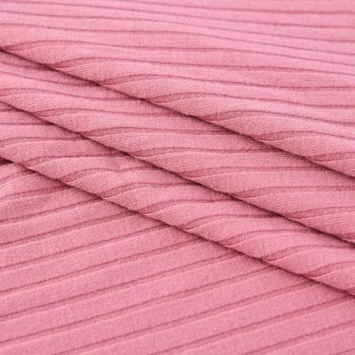 China Sustainable Factory Direct Custom Solid Color Dyed Soft Stretch Dress Rib Knitted Fabric For Shirting for sale