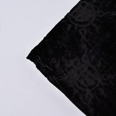 China Shaoxing anti-static wholesale polyester women comfortable thick garment printed velvet fabric for dresses for sale