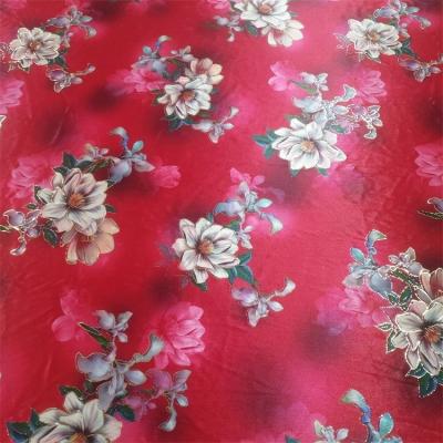 China Custom Made High Quality Super Soft Stretch Elasticity Comfortable Knitted Flower Printed Fabric for sale