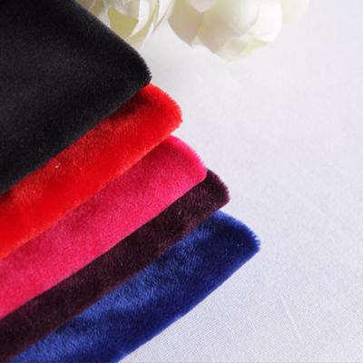 China Manufacturer-Supplier Single Black Micro Plush Shrink-Resistant Soft Warp 75D Velvet Knitting Fabric for sale