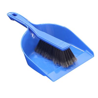 China Home cleaning small table cleaning set plastic mini broom and dustpan set Blue Color for sale