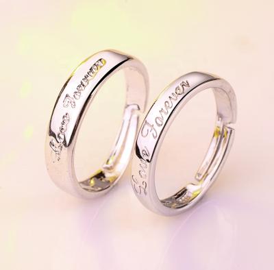 China Classic Trendy Couple Rings For Valentine's Day Gift Ring Adjustable Engagement Women Wedding Ring Design for sale