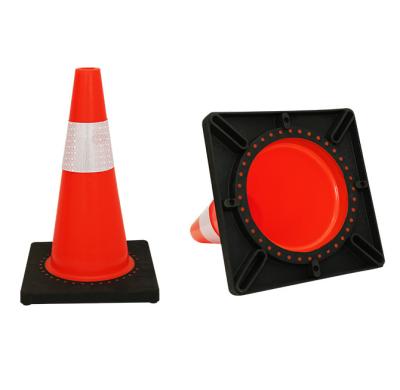 China Top Sale 70cm Road Cone PVC Flexible Rubber Safety Traffic Reflective Cone SN-tf1 From MUYE Manufacturer for sale