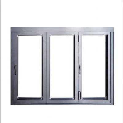 China USA White Vinyl Triple Sliding Balcony Folding Window with Heat Insulation Function for sale