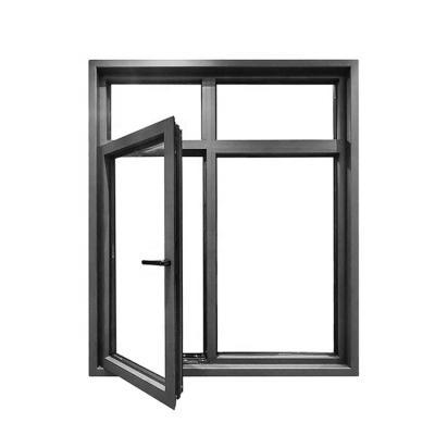 China Vertical Opening Louver Curtain Aluminum Casement Windows for Commercial Functionality for sale