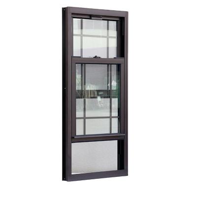 China Ventanas de UPVC negro con cortina ciega de rodillo en venta