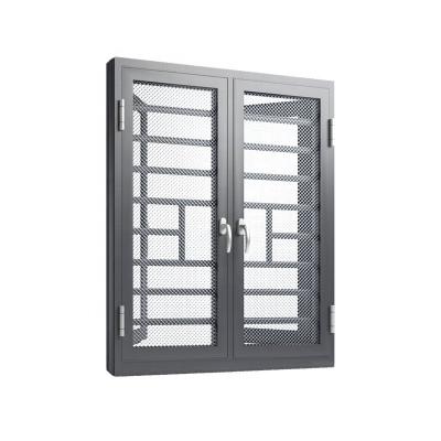 China Ventana de aluminio de vidrio de baja E de estilo europeo con triple doble acristalado y pantalla en venta