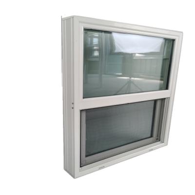 China Energía UPVC Cuadro de vidrio Tipo de cortina Roller Blind Cuadro de ventana de PVC para ventana suspendida única en venta