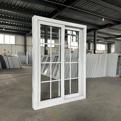 China Rolblind gordijn type Upvc schuifvensters met orkaan impact glas voor Europa Te koop