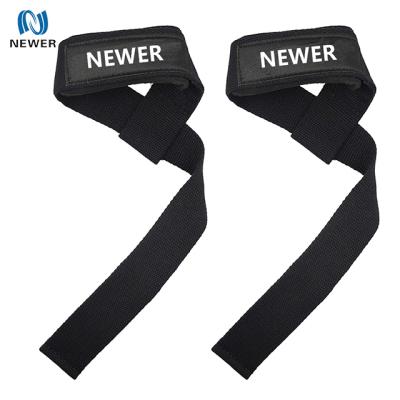 China Custom Bodybuilding Strength Training Weightlifting Comfortable Wholesale Anti-Static Fitness Gym Wrist Straps for sale