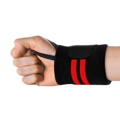 China Wholesale Professional Durable Private Label Strength Training Sports Gym Fitness Rubber Band Elastic Cotton Wrist Wraps Custom Comfortable for sale