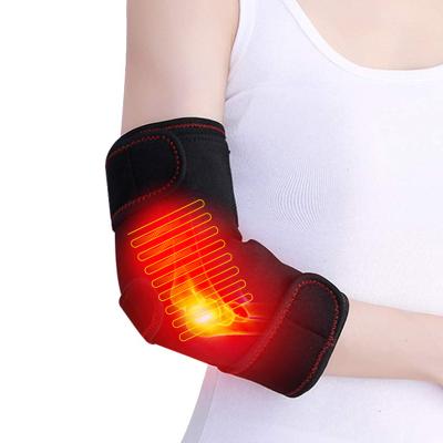 China Custom Adjustable Infrared Adjustable Massage Body Pain Relief Joint Pain Arthritis Therapy Heater Neoprene Elbow Heated Brace for sale