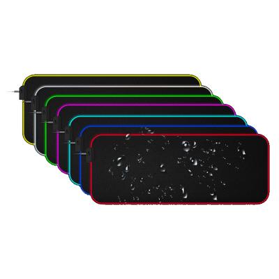 China Waterproof Anti-skid Rubber Base Mouse Mat Gaming RGB LED Waterproof Coating Mouse Pad for sale