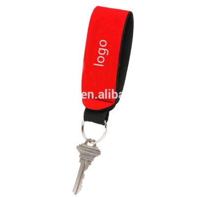 China Fashionable Custom Logo Design Wholesale Neoprene Floating Waterproof Key Chain for sale