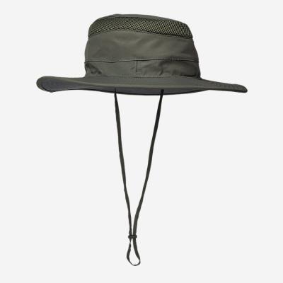 China High Quality Custom Picture Mesh Material Hat Wide Brim Fisherman Hat With Adjustable Lanyard for sale