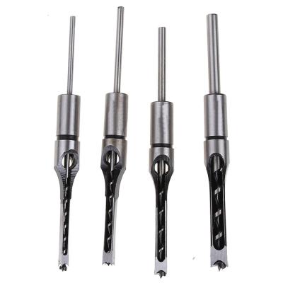 China 4pcs Woodworking Set Professional Twist Drill Bit Set Woodworking Tool HSS Wood Square Hole Drill Bit Set for sale