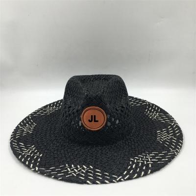 China Fashion Ladies Striped Paper Straw Hat for Summer Beach for sale