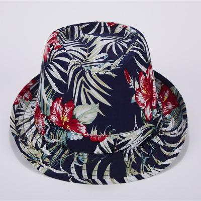 China Dobby Flower Printing Lady Summer Foldable Bucket Hats Fisherman Hat for sale