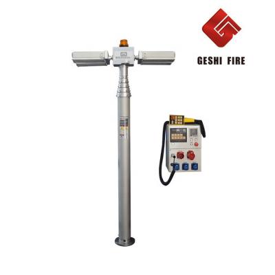 China Warehouse telescopic straight arm mast light tower, telescoping straight arm mast headlight for sale