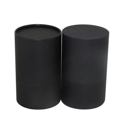 China Gift Packaging Cardboard Paper Box Handmade Full Edge Black Rolled Paper Tube for sale