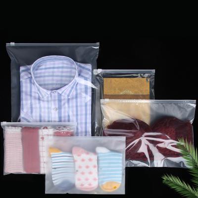 China Wholesale Custom Logo Plastic Bag Apparel Packaging Bag Transparent Zipper Bag Moisture Proof for sale