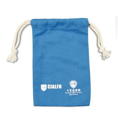 China Custom Logo Cotton Drawstring Canvas Bag Recyclable Printed Eco - Friendly Reusable Shopping Bag for sale