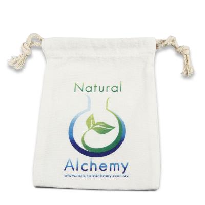 China Recyclable Canvas Bag Drawstring Cotton Logo Printed Logo Eco - Friendly Reusable Shopping Bag for sale