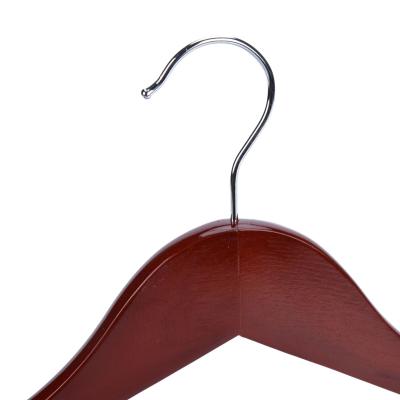 China Modern wholesale custom made antique hanger high quality hotel hanger middle and high grade LOGO solid wood men and women for sale