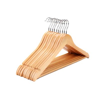 China Modern wholesale custom made antique hanger high quality hotel hanger middle and high grade LOGO solid wood men and women for sale