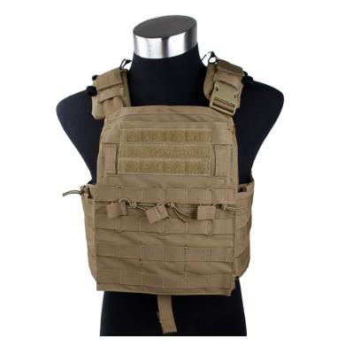 China Brown Cordura Nylon Tactical Duty Vest Coyote Carrier Plate Carrier Plate 600D Military Tactical Vest for sale