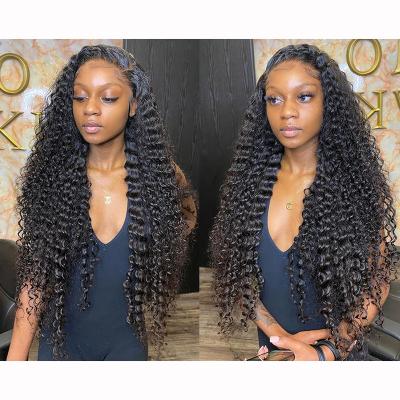 China Other Cheap Wholesale Wigs 200% Density 360 Full Lace Frontal Wigs, HD Transparent Kinky Curly Full Lace Wigs Headband for sale